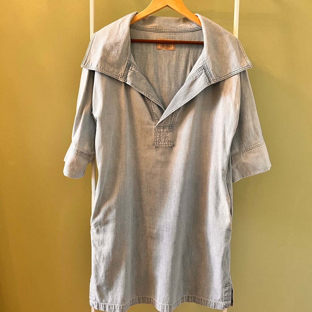 Polo Ralph Lauren oversized denim tunic with pockets